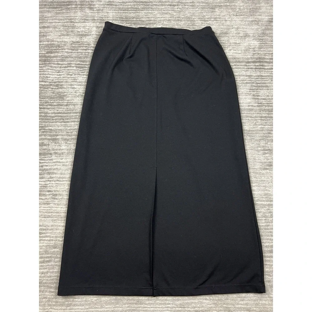 Emma James Liz Claiborne Skirt Womens XL Black Long Polyester‎ Blend Casual